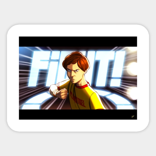 Scott Pilgrim! FIGHT!!! Sticker by jtorresart